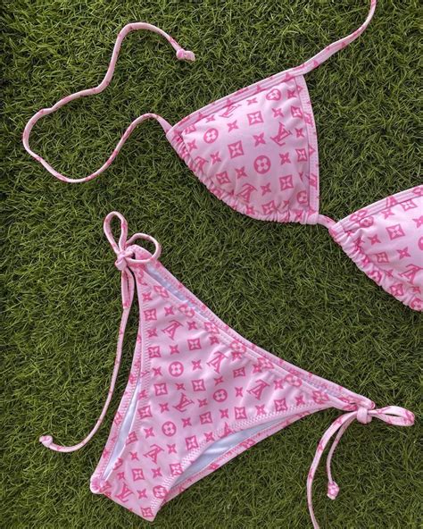 pink louis vuitton bikini.